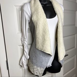 NWT Grey Sherpa Vest